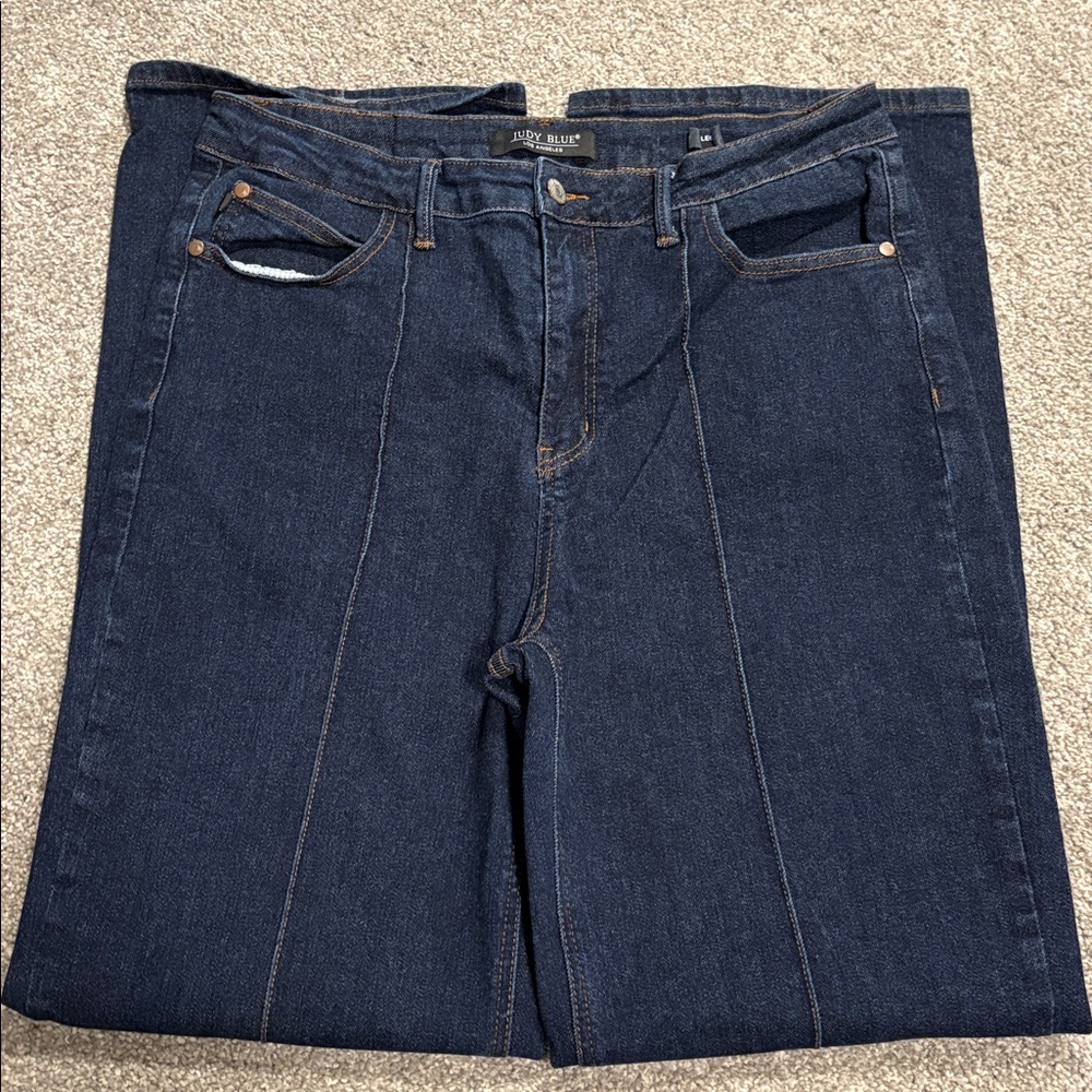Judy Blue Dark Wide Leg Jeans - Picture 3 of 4